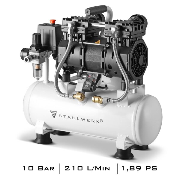 Compressore daria compressa Whisper ST 110 Pro Uscita di pressione 10 Bar, 1,89 HP
