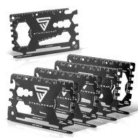 Toolcard 18 in 1 utensile multifunzionale a forma di carta di credito Set di 3 di acciaio