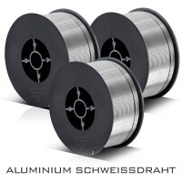 MIG MAG Alluminio Saldatura a filo ER4043 Si5 (ALSI-5) &Oslash; 0,8 mm 0,45kg Rotolo Set di 3